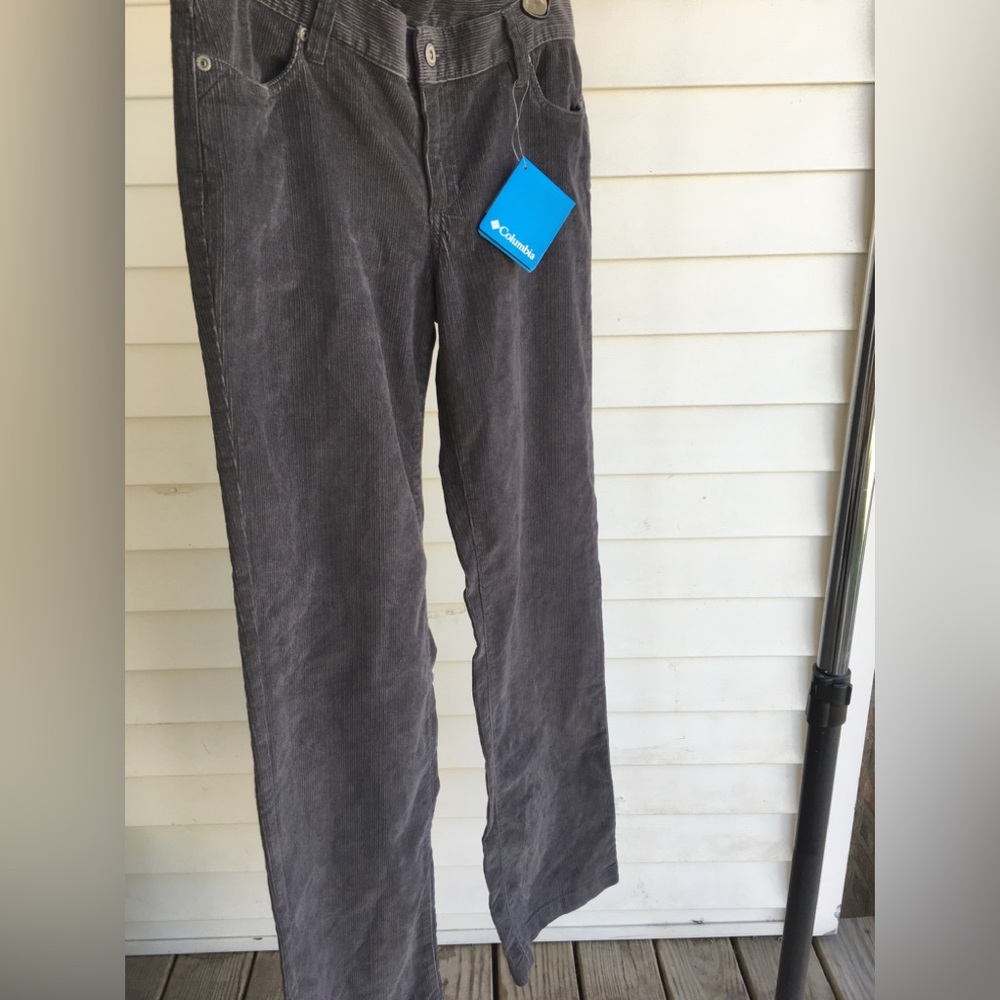 Columbia Women Low Waist Corduroy Dark Gray Pants Sz 10
